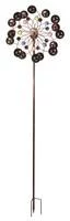 Éolienne solaire lumineuse en métal effet rustique sur pique Smart Garden Venti - Ø 38 x 130 cm