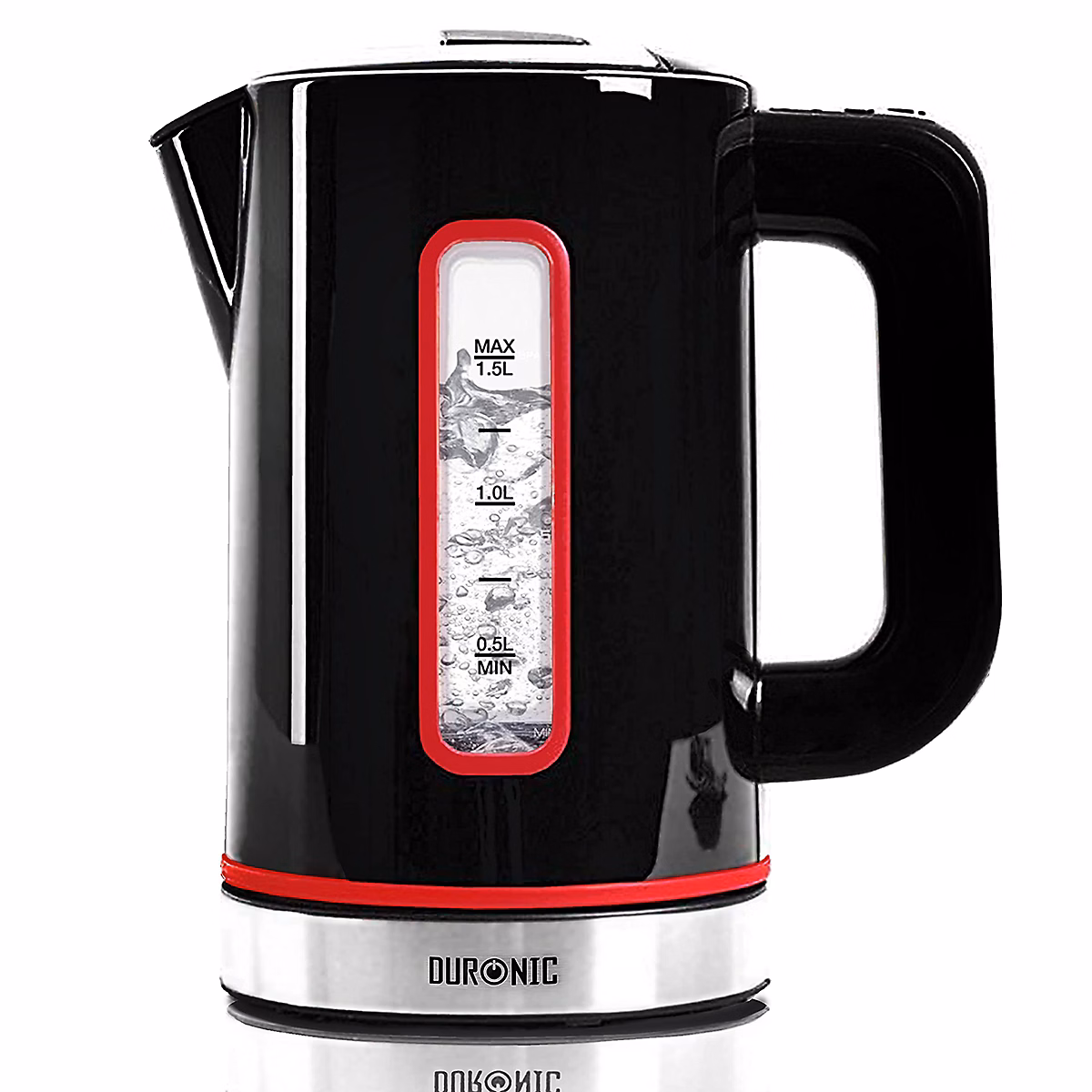 EK30 BK Bouilloire électrique 3000W Capacité 1 – 5L Température réglable 40 60 80 100 Arrêt automatique Maintien au chaud Duronic