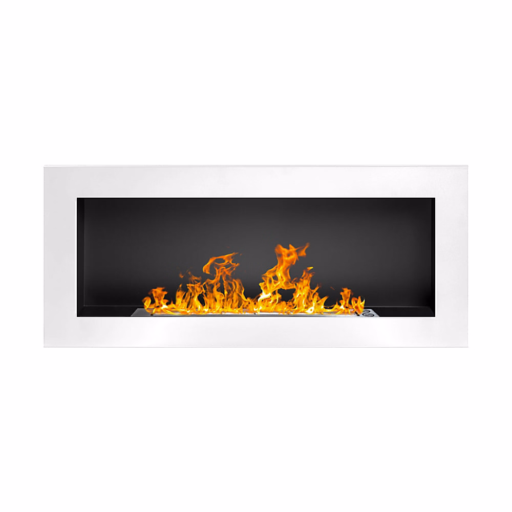 Cheminée À Bioéthanol Luccawhite – Murale Ou Encastrable, L 90Xp 12Xh 40