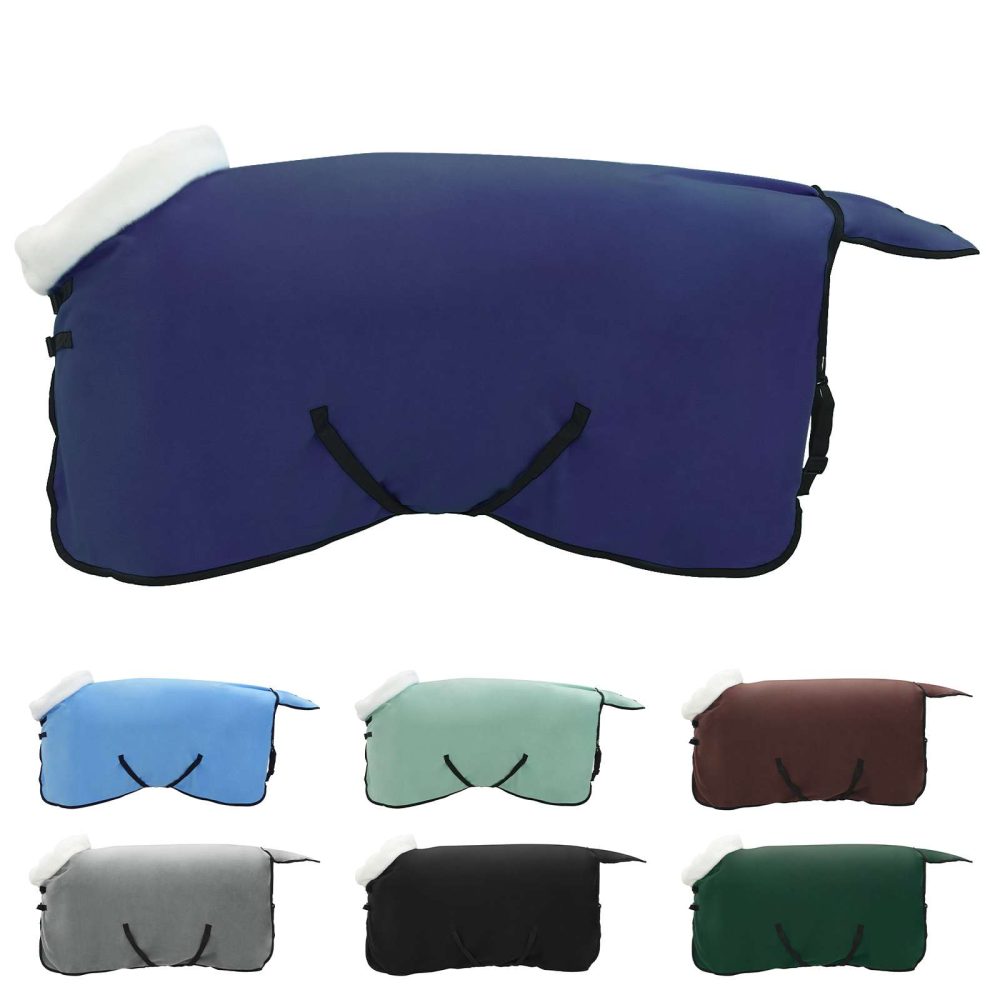 vidaXL Couverture Équine Bleu marine 95 cm Fleece polaire – 95 cm 0,731 kg