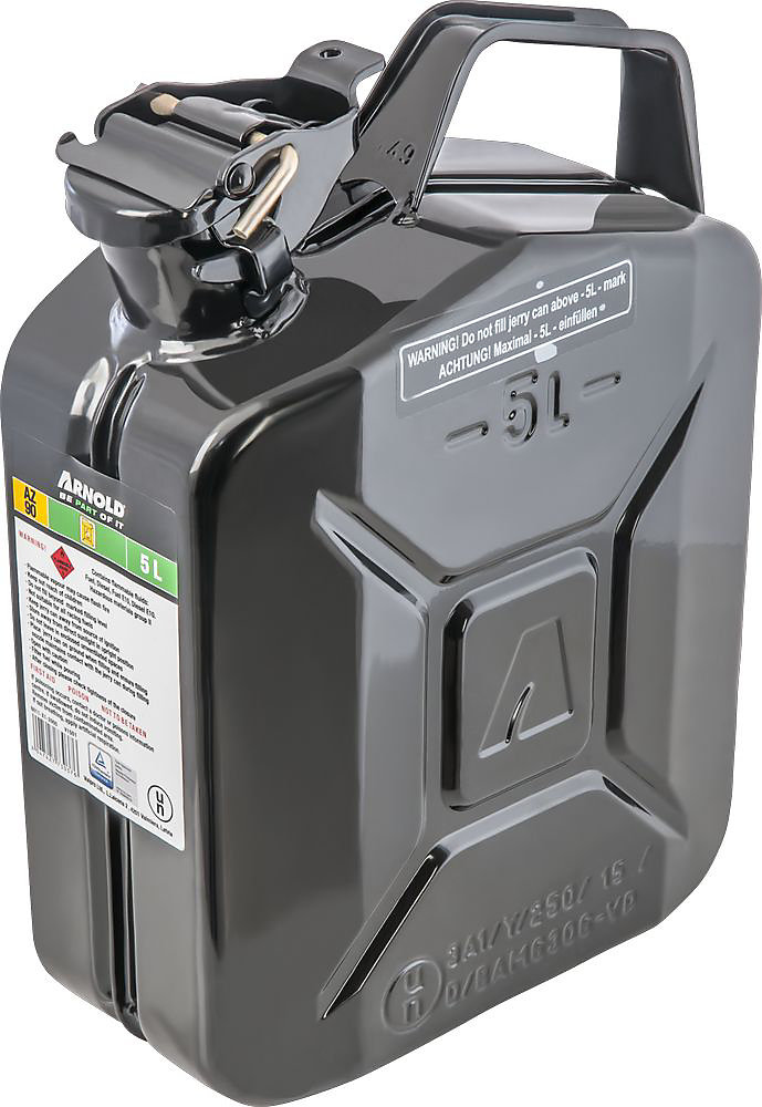 Arnold Bidon à carburant métallique – 5 l, noir