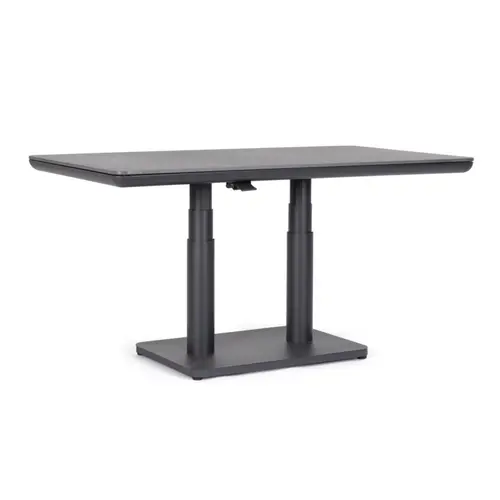 Table élévatrice en aluminium anthracide et pierre sintérisée Bizzotto Miguel
