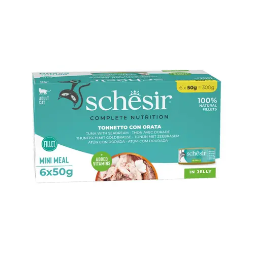 Alimentation humide pour chat thon dorade gelée Schesir - 6 x 50 g