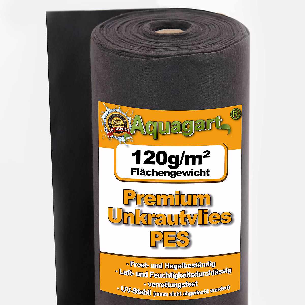 75 m² toile de jardin – tissu de sol | feutre géotextile | 120 g | 1 m Aquagart