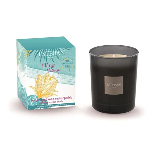 Bougie parfumée rechargeable Initiale Ylang ylang Esteban - 180 g