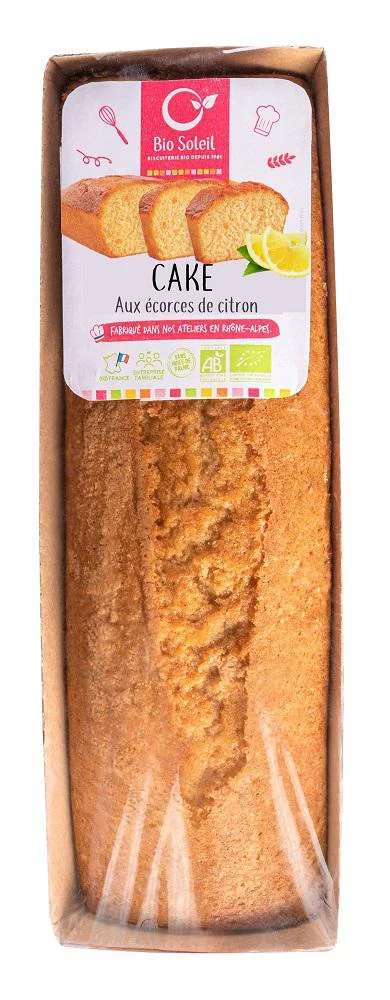 Cake aux écorces de citron bio Biosoleil - 410 g