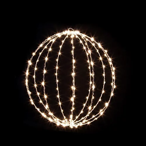Sphère lumineuse 3D pliable LED à lumière blanc chaud - Ø 40 cm