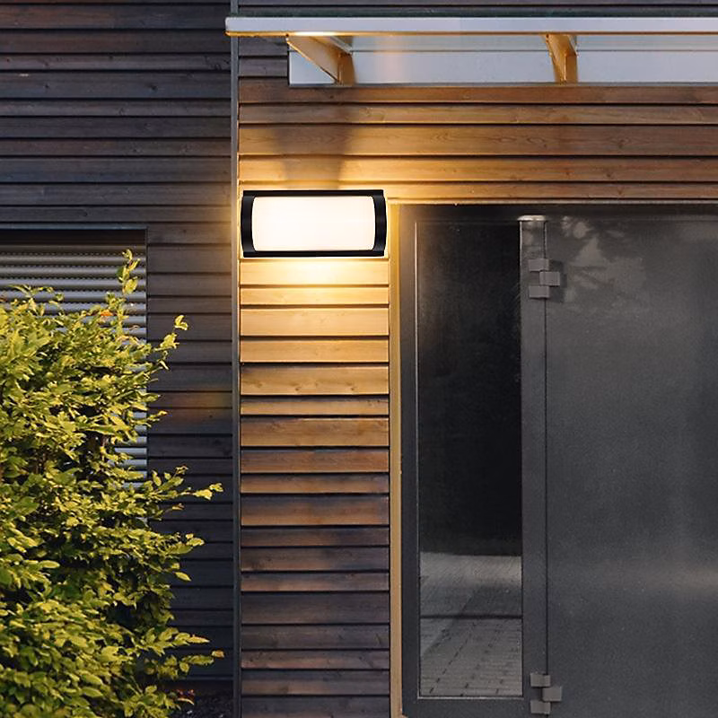 Applique Murale LED 20W Noire Rectangulaire IP65 – Blanc Chaud 2300K, 3500K, SILAMP