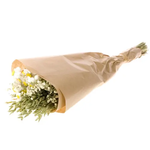 Bouquet de fleurs séchées mix blanc taille S - Ø 13 x H 50 cm