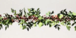 Guirlande feuilles visteria en plastique coloris vert antique Ø 90 mm - 2 m