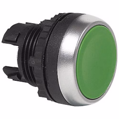 Bouton | poussoir collerette plastique chromé jaune L21AA04 BA223804 22 – 3 mm