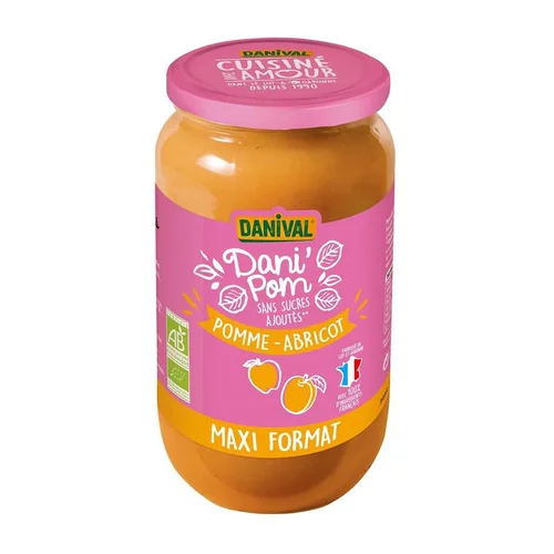 Dani pom pommes abricot bio pot verre Danival - 1,050 kg