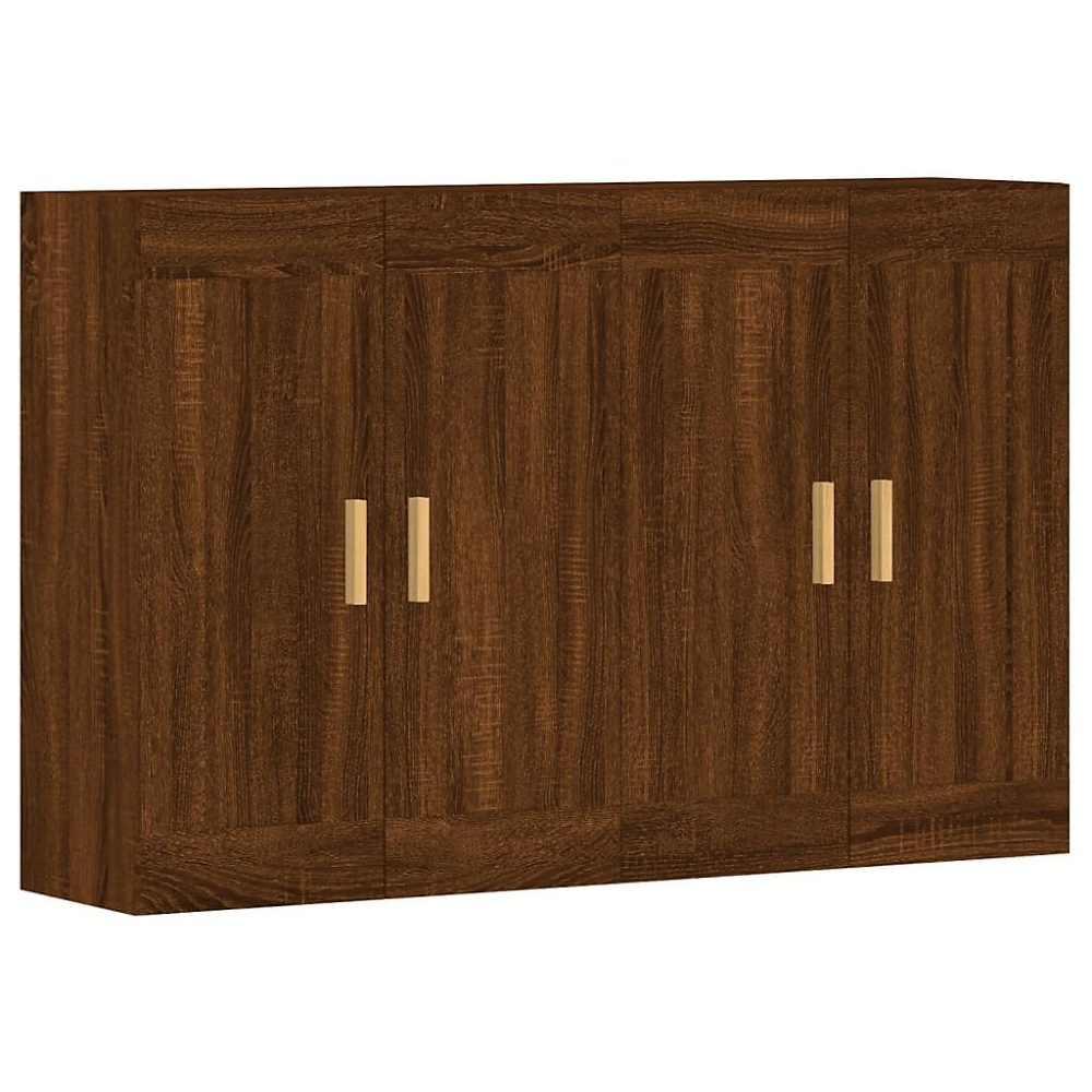Meuble – Armoires murales 2 pcs chêne marron bois d'ingénierie vidaXL