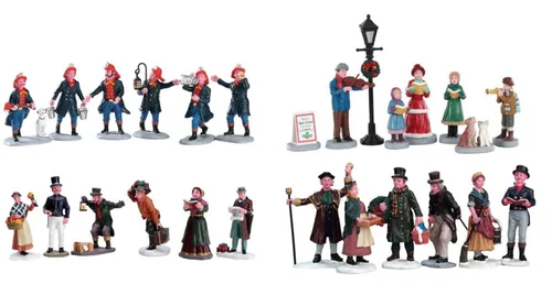 Figurines assorties pour village de Noël Lemax Vail village - 6 pièces