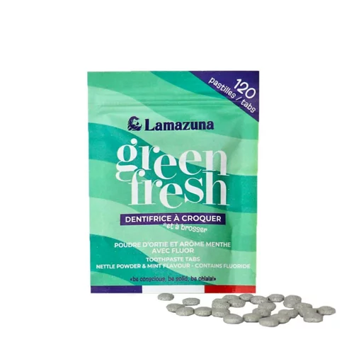 Dentifrice à croquer Ortie Menthe Bio Lamazuna - 120 pastilles