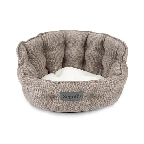 Couchage pour chat ou petit chien coloris gris lit rond Scruffs Seattle - Ø 45 cm