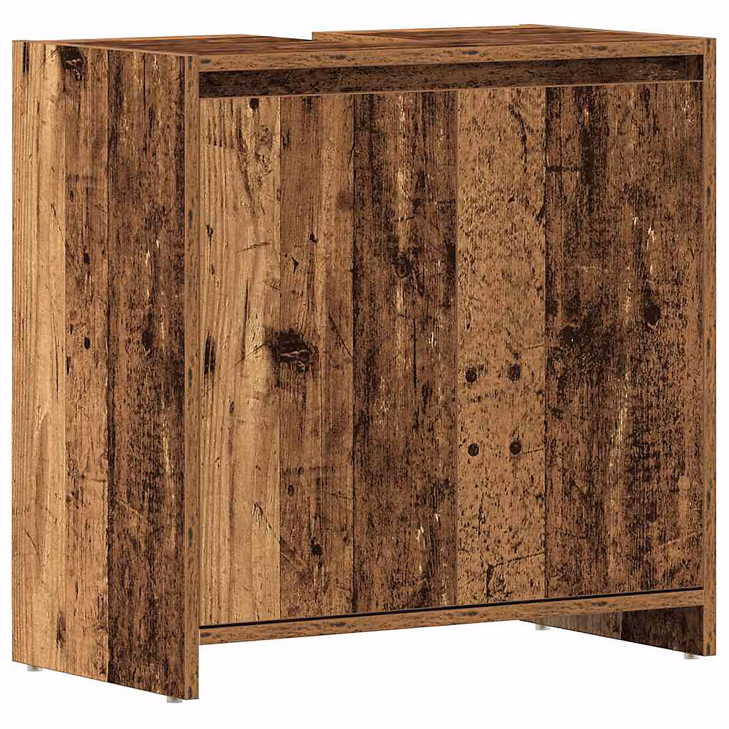 Armoire lavabo de salle de bain vieux bois 60 × 33 × 60 cm vidaXL