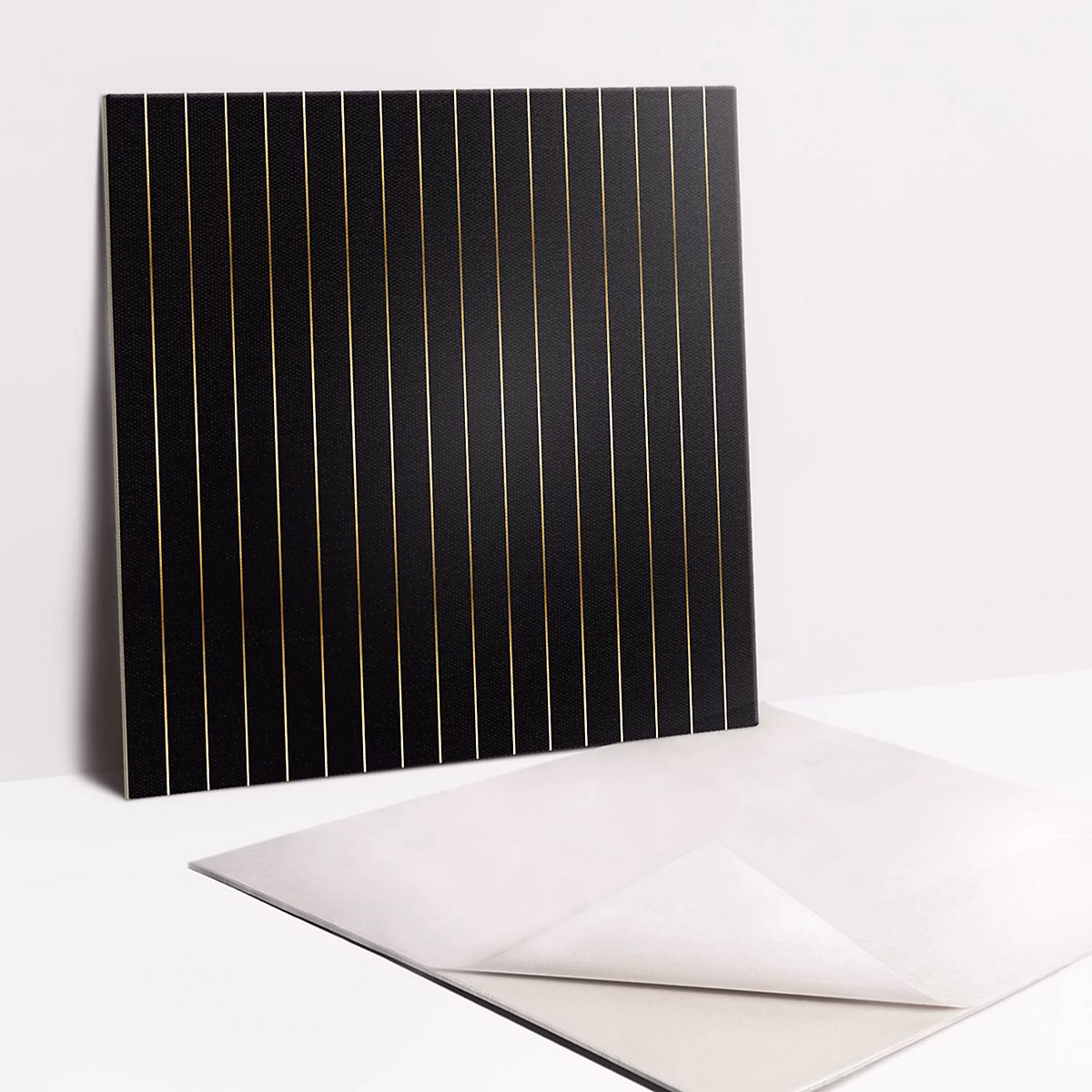 Carreaux vinyle Tulup 30 × 30 cm Lignes dorées modernes 9 pcs