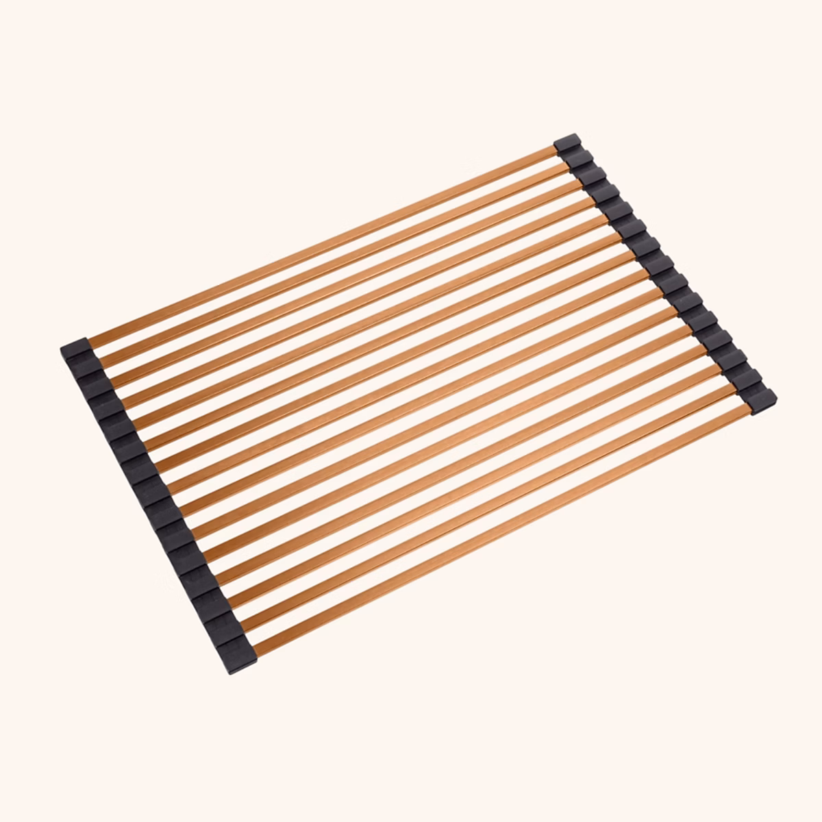 Egouttoir vaisselle rabattable inox cuivre Helika – dessous de plat cuivré