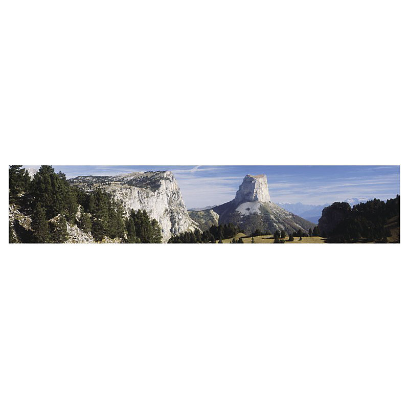 Brise vue imprimé MONT AIGUILLE – H.1 x L.5 m | 100% occultant | Made in France par Scenolia + kit de fixation offert