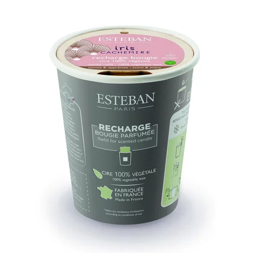 Recharge pour bougies parfumées Iris cachemire Esteban - 180 g