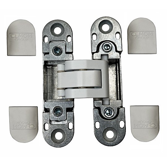 1 Charnière Invisible ESTETIC W978/A CEMOM MOATTI 95 mm Réversible – 3 couleurs au choix., Blanc