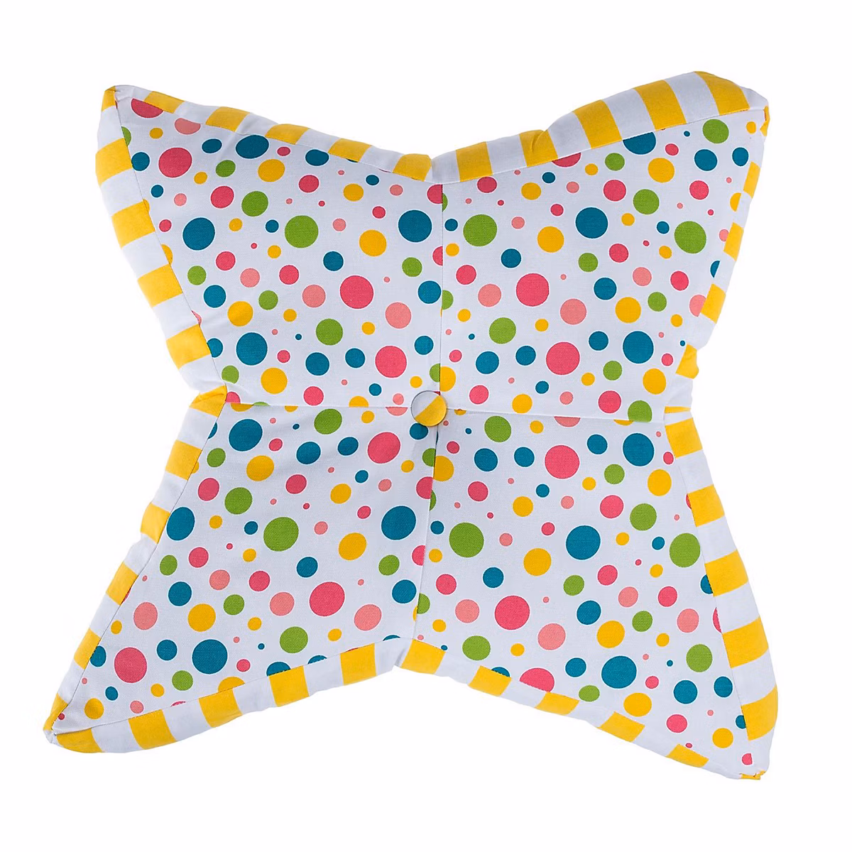 Coussin de sol en forme d'étoile multicolore à pois – HOMESCAPES