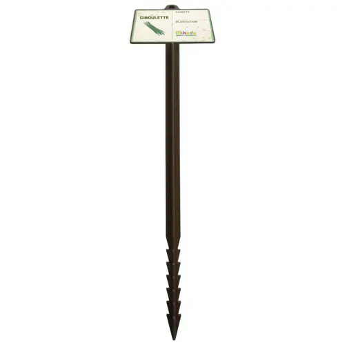 Étiquette à planter jalons de jardin ciboulette coloris marron - 45 cm