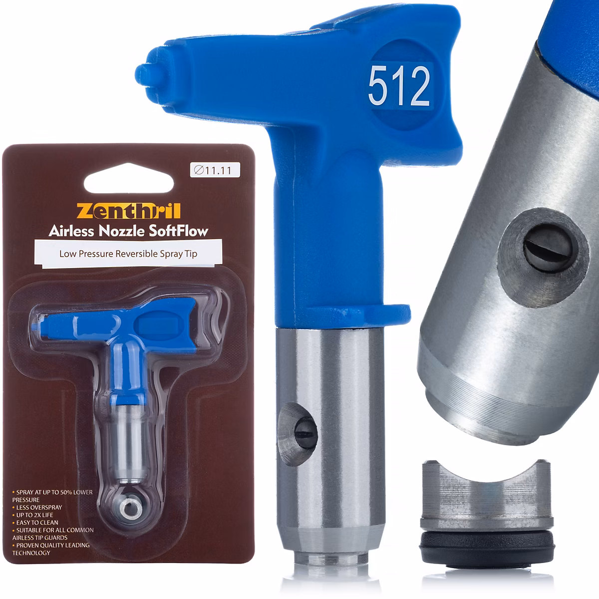 Buse de Pulvérisation Basse Pression 512 – Jet 25 cm, SoftFlow, Compatible Graco, Wagner, Titan, Zenthril