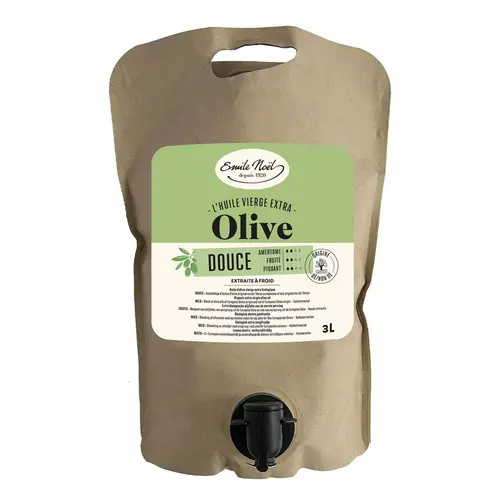 Huile d’olive vierge extra douce bio en poche souple Émile Noël - 3 L