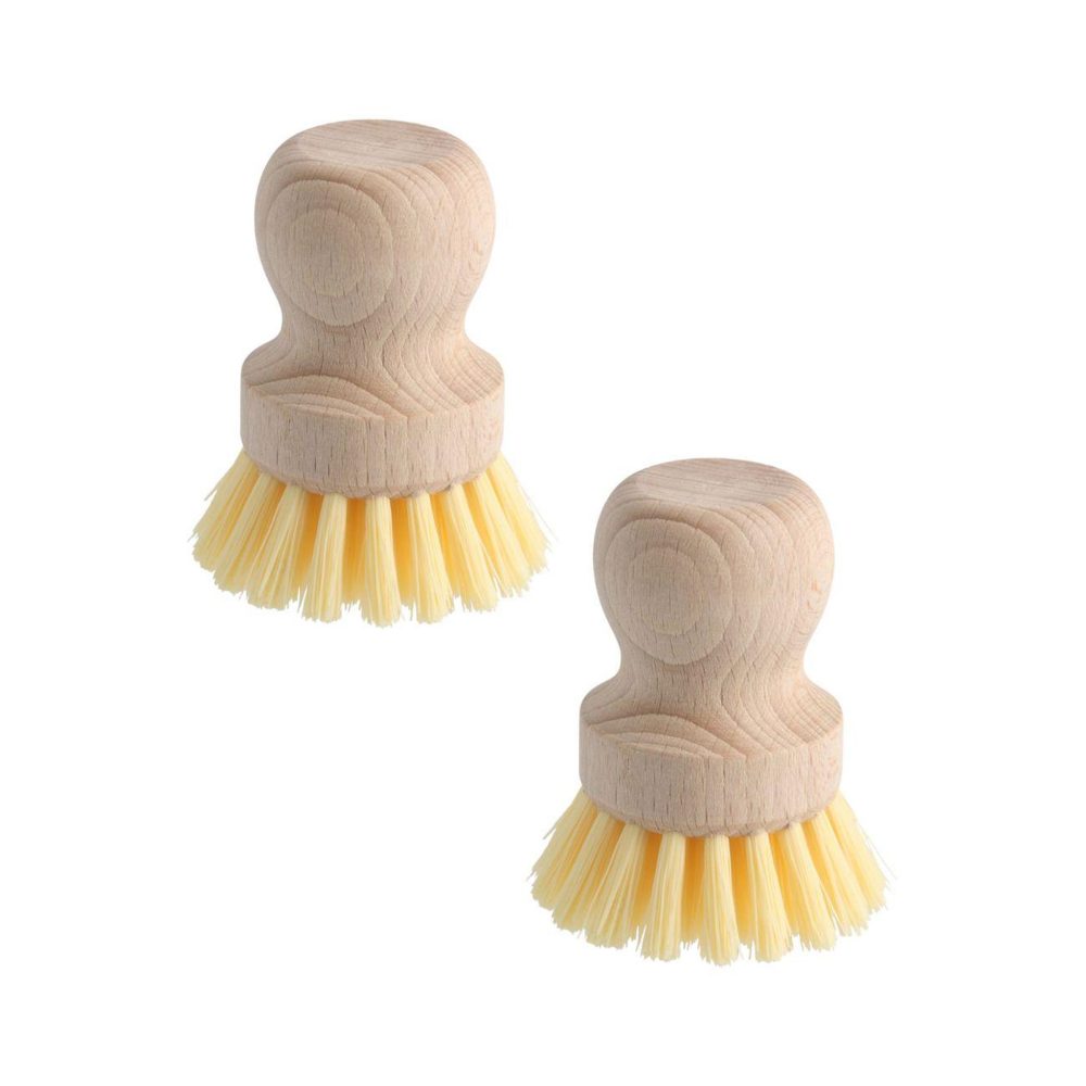 Fackelmann Set de 2 brosses à légumes en bois fackelmann nature fsc – Aménagement du jardin