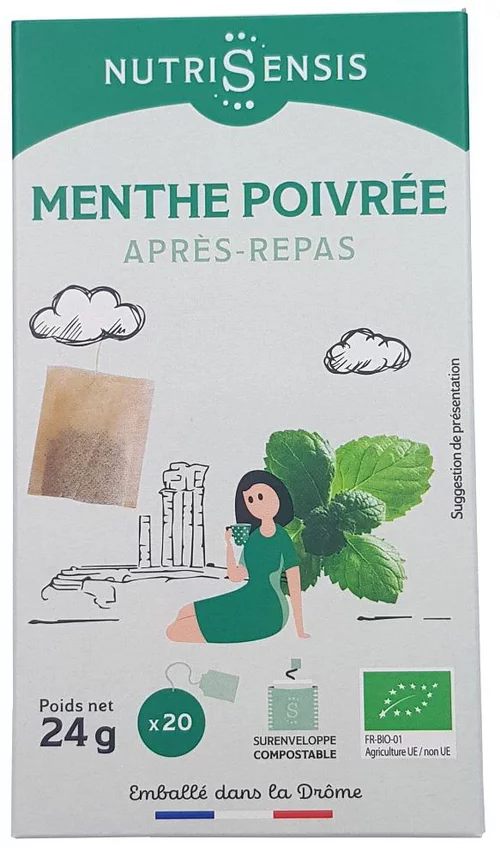 Menthe poivrée Bio Nutrisensis - 20 sachets