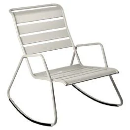 Rocking chair Monceau coloris gris en acier Fermob - 68 x 78 cm