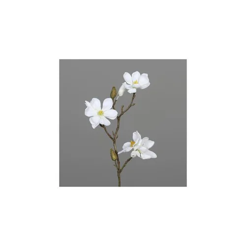 Branche de magnolia artificielle 4 fleurs et 2 boutons - 40 cm