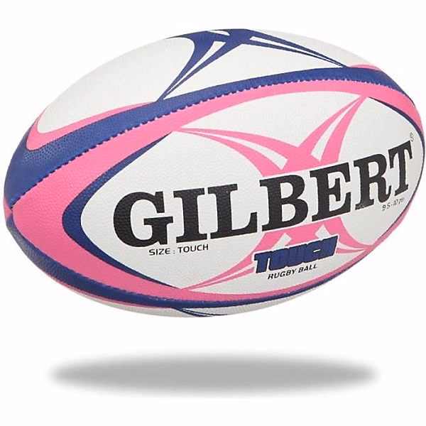 Ballon de rugby Touch | GILBERT – Taille 4 – Homme – Rose et bleu