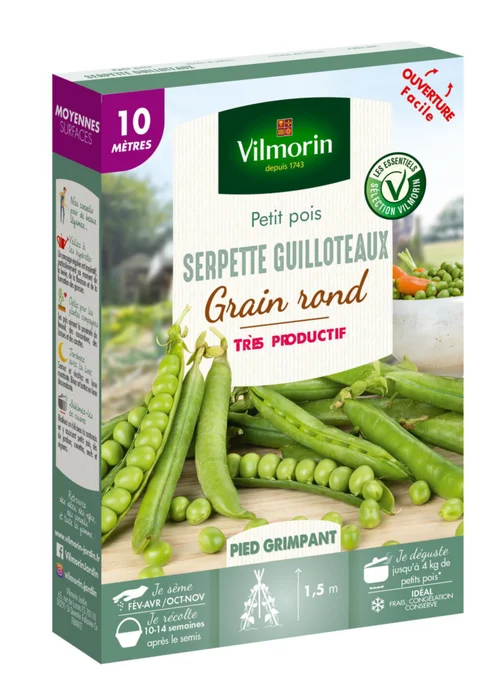 Petit pois Serpette Guilloteaux Vilmorin - graines à semer