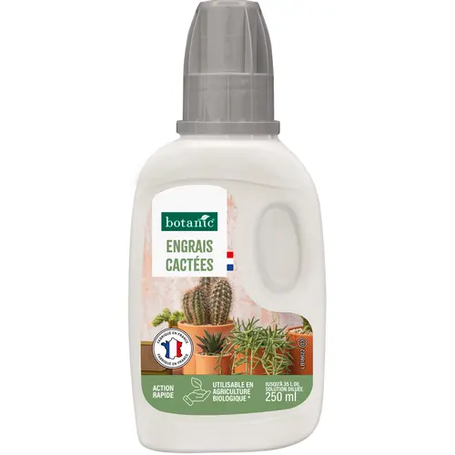 Engrais cactées et plantes grasses en bouteille botanic® - 250 ml