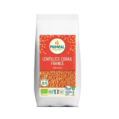 Lentilles corail de France bio en sachet de 250 g