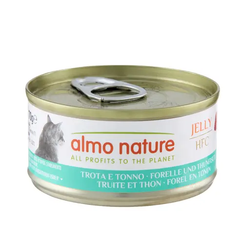 Pâtée pour chat HFC Jelly à la truite et au thon Almo Nature - 70 g