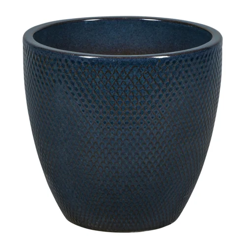 Pot rond en grès émaillé bleu océan Passion for Pottery Busan - Ø 29 x H 27 cm