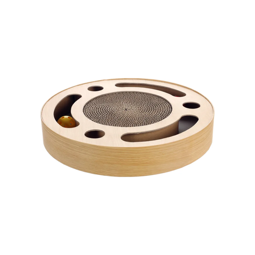 JOUET À GRIFFER 'CRABI CERCLE' FLAMINGO® ROND BRUN - ∅33CM