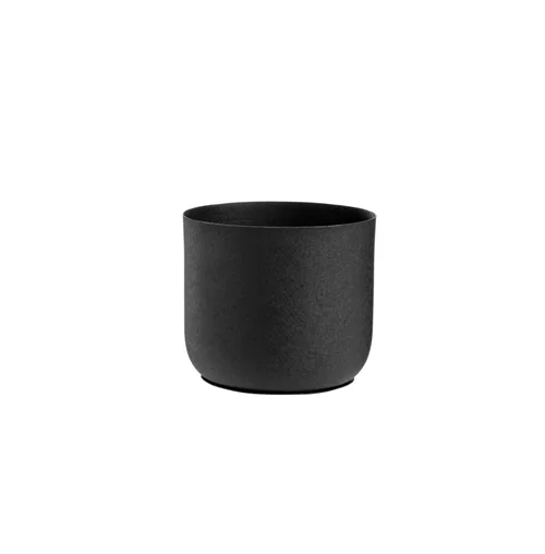 Cache-pot en zinc coloris noir – Ø 13 x H 12,5 cm
