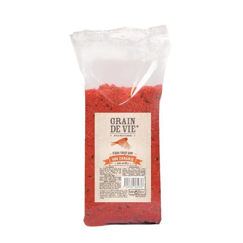 Pâtée rouge pour canaris Grain de Vie - 350 g