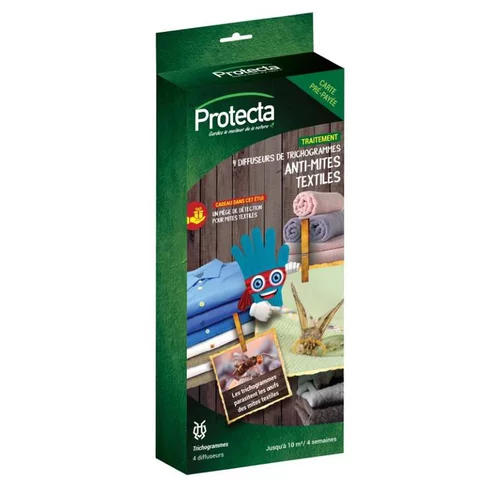 Diffuseurs de trichogrammes antimites textile Protecta - Les 4 pièces