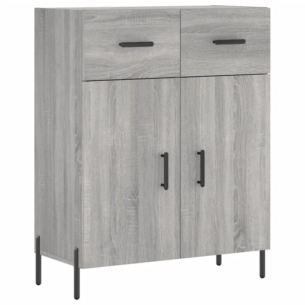 Buffet sonoma gris 69 – 5 × 34 × 90 cm bois d'ingénierie vidaXL
