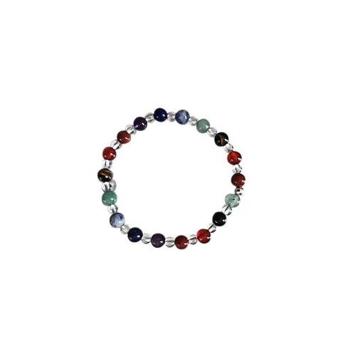 Bracelet sept chakras cristal 4mm