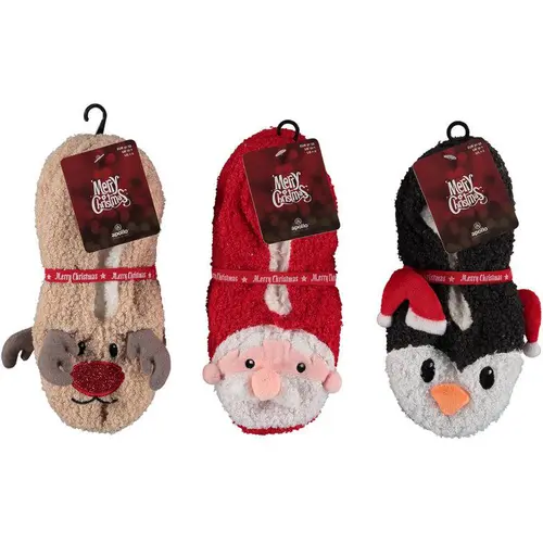 Ballerines de Noël fantaisie pour enfant intérieur fourrure
