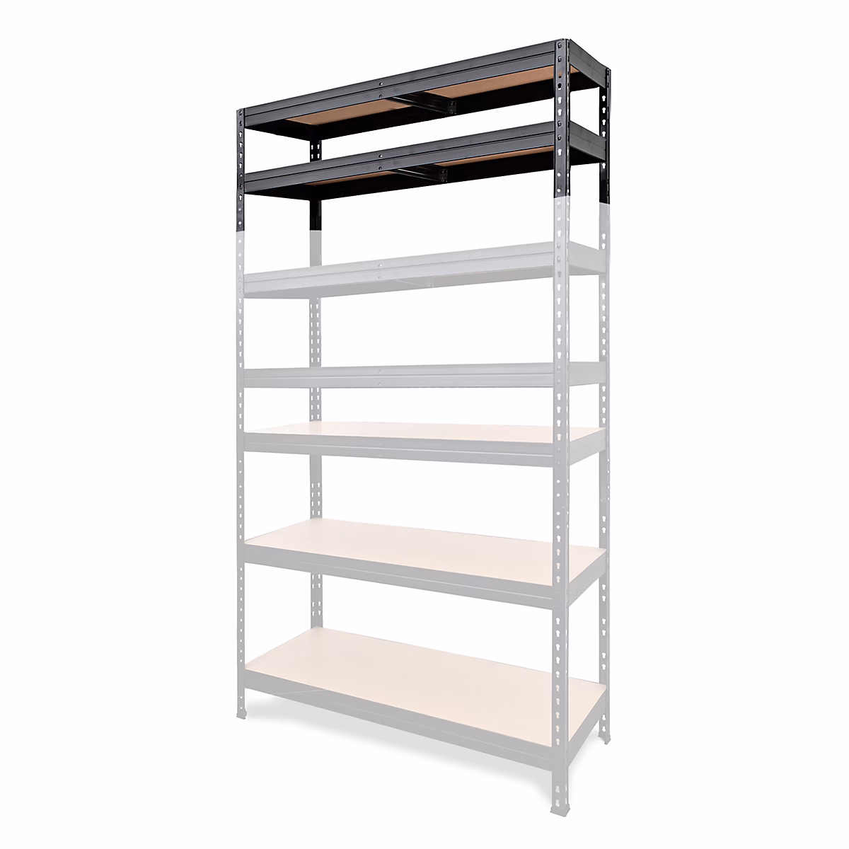 Extension pour étagère de garage en acier thermo – laqué H.46 x L.127, 6 x P.40 cm GoodHome Rand