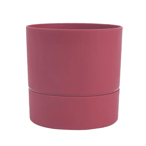 Pot rond à réserve d’eau en polypropylène rose Terra Eda Aquaduo - Ø 14,3 x H 14,3 cm
