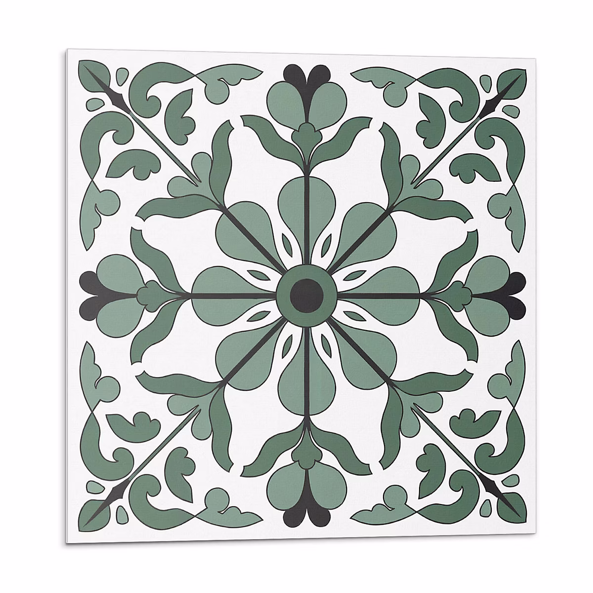 Adhésif Vinyle Carreaux Wallfluent 20 × 20 cm Motif Végétal Symétrique 20 pièces